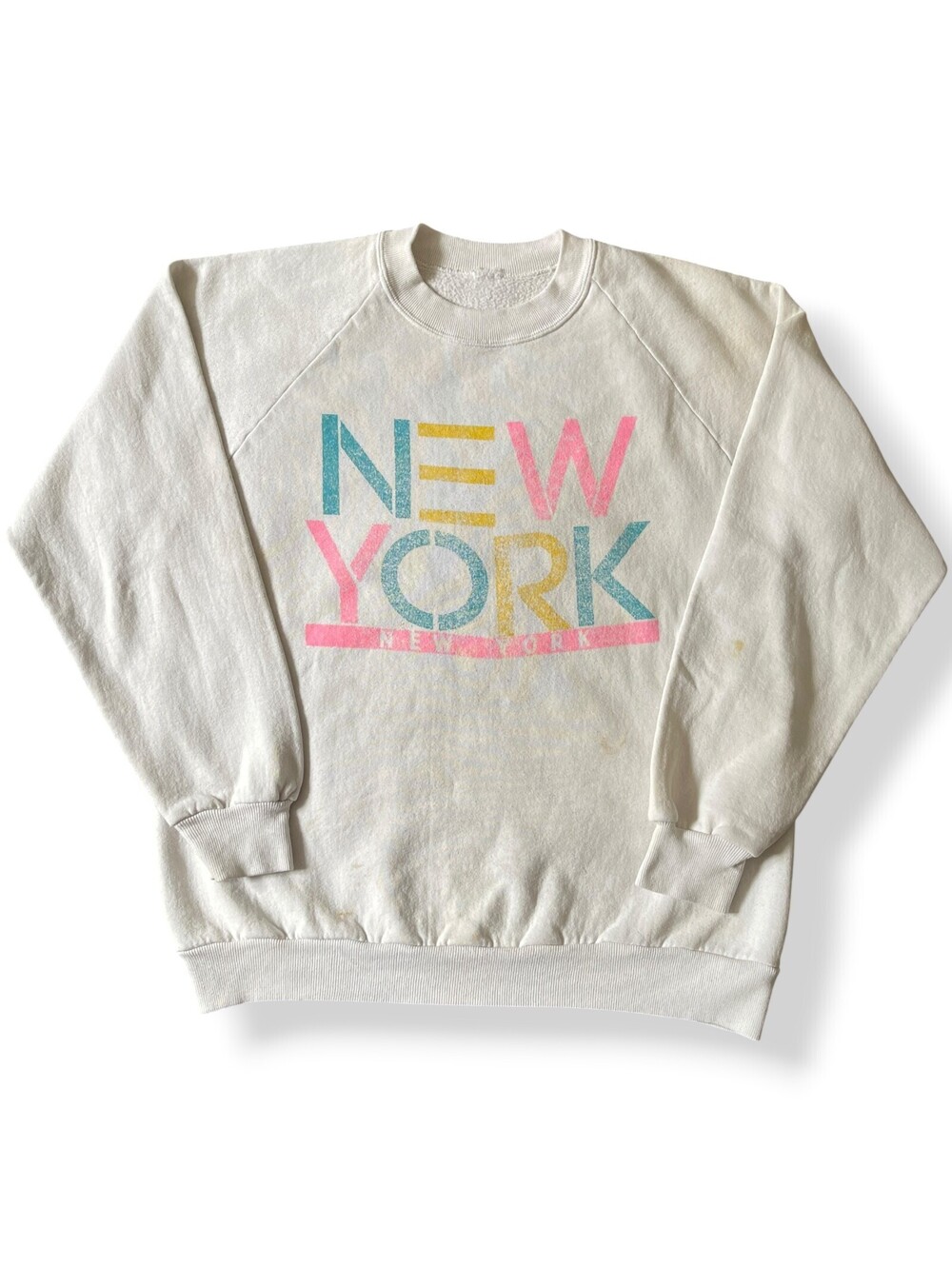 Vintage Fruit Of The Loom Sweatshirt Mens Medium New York City NYC Made in USA
